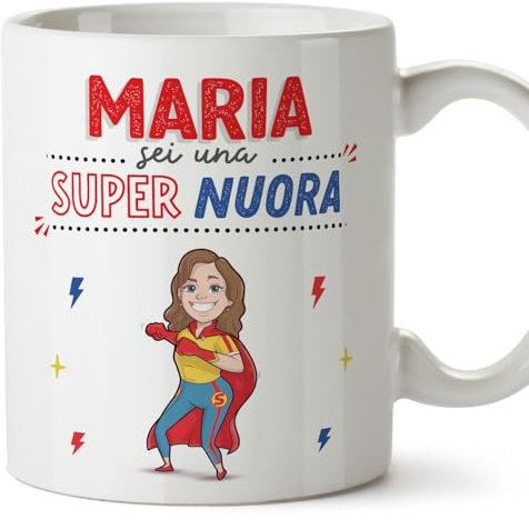 Mugffins Tazza Personalizzata in ceramica per NUORA 11 oz / 350 ml - In italiano - Sei Super! - Idea regalo per compleanno, anniversario, natale