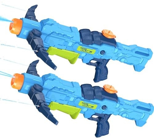 Wasserpistolen für Kinder, 2 PCS XXL Super Squirt Wasser-Pistole mit Vielseitiger Armbrust - 750ML Hochtank, 26 ft Starke Reichweite, 22 Große Wasserspielzeug für Jungen Mädchen Erwachsene