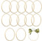 Wekuw 12 Stücke Holzringe Zum Basteln, Holzringe Makramee Ringe 15cm Traumfänger Ringe Holz Bambus Blumenkranz Makramee Craft Hoop Ringe für DIY Traumfänger, Hochzeitskranz Dekor, Wandbehang Handwerk