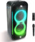 Gemini - Altoparlante Bluetooth UltraRave Duo da 400 W, con doppio woofer da 6,5, luci LED, microfono wireless e accoppiamento stereo, per eventi interni ed esterni (GRV-2650L)