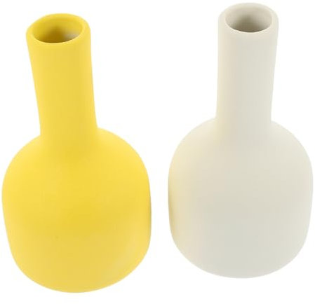 Zerodeko 2pièces Vase Céramique Moderne Décor Élégant pour Séchées Pot Arrangement Floral pour Chambre Et Bureau De