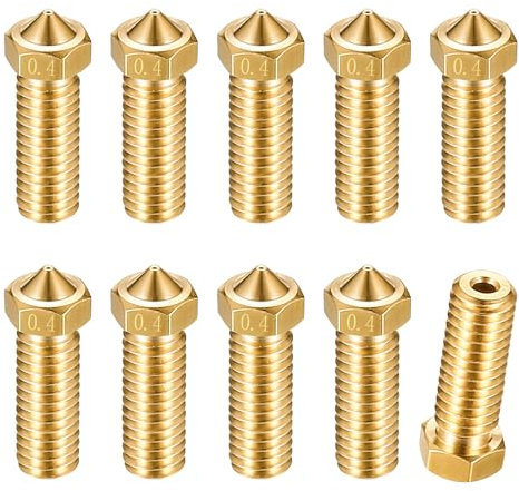 10 Stück Nozzle 0.4mm Messing Düsen, 3D Drucker Düsen Extruder Druckkopf, 0,4 mm 3D Drucker Düse, 3D Drucker Nozzle