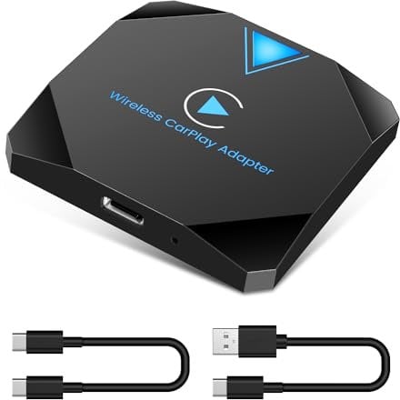 Carplay Wireless Adapter, 2024 Upgrade Carplay Adapter für Apple Carplay Wireless Adapter Konvertieren Werkseitig Verkabeltem CarPlay zu Wireless Plug & Play Kompatibel Autos ab 2015 & iPhone iOS 10+
