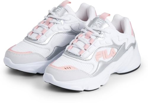 FILA Mädchen Collene Logo Teens Sneaker, White Silver, 36 EU