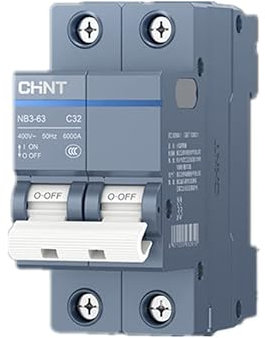 Disjoncteur,Disjoncteur Différentiel Interrupteur d'air 2P 10A 16A 20A 25A 32A 40A 50A 63A Disjoncteur de protection (Size : 2P, Color : 20A)