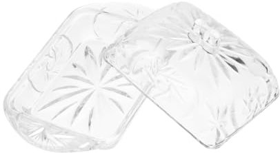 MOLUCKFU Box Butterdose Milchkännchen Behälter Butterbehälter Butteraufbewahrungshalter Butteraufbewahrungsbehälter Butterglasbehälter Käseaufbewahrung Glasbutterbehälter Käsebehälter