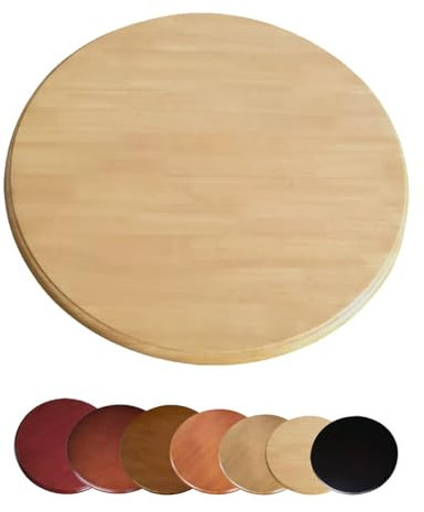 Vassoio Da Portata Rotondo 80cm Giradischi Girevole In Legno, Grande Piatto Girevole per Tavolo Da Pranzo, Piatto Di Servizio Centrotavola, Legno Naturale(Wood,80cm/24in)