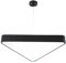 Modern Pendelleuchte Triangle LED Pendelleuchten Minimalistischer moderner Studio-Kronleuchter Büroflächen Turnhallen Hängelampe for Bekleidungsgeschäft Restaurant Besprechungsraum(Solid - 3000K,80cm)