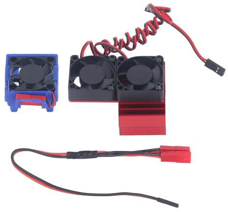 Aluminiumlegierung RC Motor Kühlkörper Lüfter Set mit Lüfter für Slash 4x4 VXL 1/10 Rustler Stampede Hoss Velineon RC Auto
