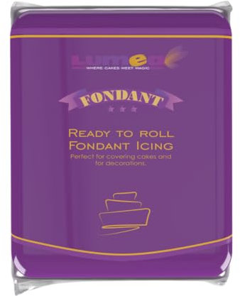 Lumea Rollfondant, 500g, für Torten & Kuchen, elastisch & reißfest, glutenfrei & laktosefrei, Vanillenote - Lila