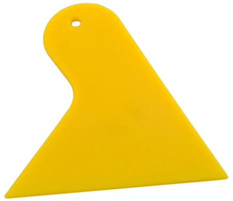 JEWEDECO 10pcs Yellow Glue Scraping Plate for Home Handcraft Projects Small Large Practical Tool for Even Glue Application