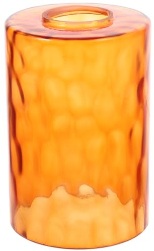 GRIRIW Abat-jour en verre orange, petit cylindre ambré martelé de rechange pour lustre, applique, plafond, lampes de table