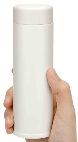 Linkidea 5oz (150ml) Mini Water Bottle, Small Vacuum Insulated Stainless Steel Water Bottle for Hot & Cold Drinks, Thermo Flask Fit Handbag, Purse and Pocket (Creamy White)