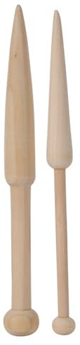 DIY Weaving Tools | Wooden Knitting Needles for Sweaters/Scarves/Tapestry | Beechwood & Schima Superba Sticks | 2 Sizes (16cm & 18cm)