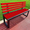 yurstcggh Gartenbank,Sitzbank mit Lehne,Garten Terrasse Bank,Outdoorbank Holz,for Terrasse Park Rasen Hof,Tragkraft:200kg,2-4 Sitzer Rot 150×40×85cm
