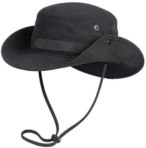 IDOGEAR Boonie-Hut mit breiter Krempe für Damen und Herren, ideal zum Angeln, Jagen und für Outdoor-Aktivitäten