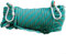 Safety Descent Rope, Polyester Climbing Rope 10mm With 2 Carabiners For Outdoor Climbing And Rescue, 10m or 20m Lengths(20m Green)
