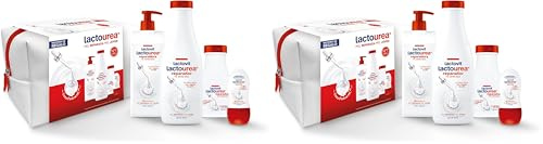 Lactovit - Set de Regalo Lactourea | Neceser con Leche Corporal Reparadora, Gel de Ducha Reparador y Desodorante Reparador con Urea y 0% Alcohol | Apta para Pieles Secas y Extra Secas (Paquete de 2)