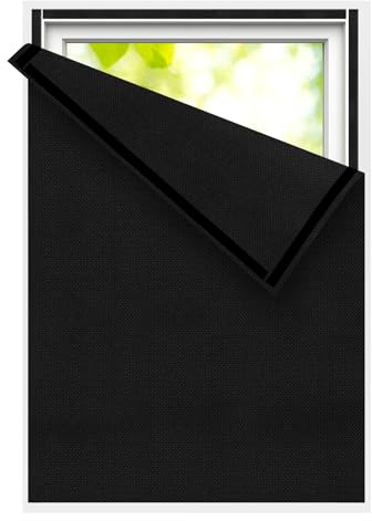 Edonkvi Tenda Oscurante Finestra,Tenda Lucernario Termiche,Telo Oscurante per Interni Senza Fori,Tendina Oscuranti Finestra Materiale di Lino,Tessuto Scuri per Finestre Interno,100% Blackout Curtains