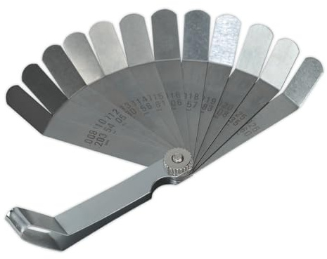 Siegen S0516 Fühlerlehrmesser 12 Klingen gekröpft, doppelt markiert