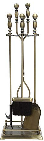 Minuteman International Oxford Werkzeugset, Antik-Messing Kaminbesteck, Eisen, 1