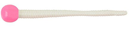 Berkley Herren Floating Mice Tails PowerBait Schwimmende Mäuseschwänze, Kaugummi/Weiß, 7,6 cm, 13 Stück, 3