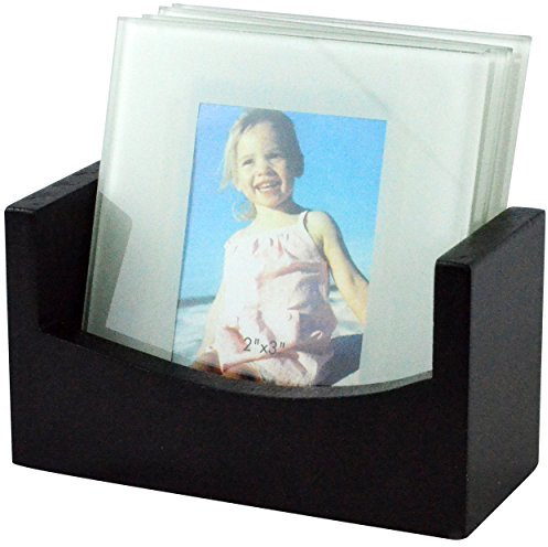 Southern Homewares Foto-Untersetzer, 4 Stück, Holzregal, personalisiertes Foto, Geschenk, Glasbild, Untersetzer, personalisierbar, Hochzeit