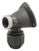 Codital Raccord PE Compression - Adaptateur coudé à 90° Femelle avec Applique Murale Ø25-3/4 de