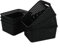 Eudokky Black Plastic Woven Baskets for Storage, Set of 6 Small Basket Bins
