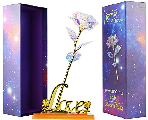 Cadeau Femme Rose Eternelle Coffret Cadeau Anniversaire Femme Rose Galaxy Cadeau Anniversaire Maman Mamie Soeur Couple Grand Mere Belle Mere Copine Amie Mariage Noel Saint Valentin Fleur Eternelle