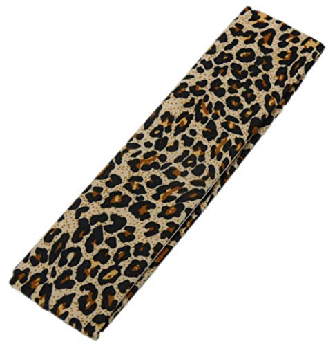 Kylie Haarband für Gymnastik, Sport, Yoga, dehnbar, für Mädchen, Damen, Kinder, Erwachsene, Leopardenmuster, Blumenmuster, Punkte, einfarbig (Leopard-Beige)