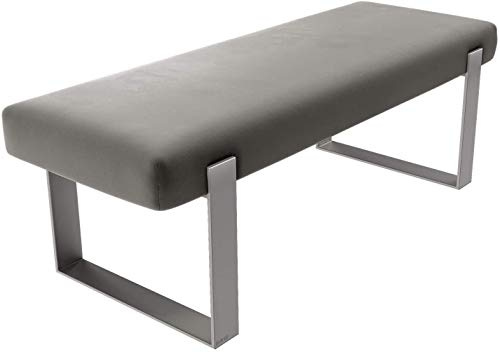 Vant Gepolstert Schlafzimmer Bett Bank - Wohnzimmer & Salon Ottomane - 158 kg Gewicht Kapazität (Samt Gotisch Grau)