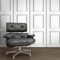 YöL Wood Effect Wallpaper Wooden Panel Frame Realistic Modern White Grey