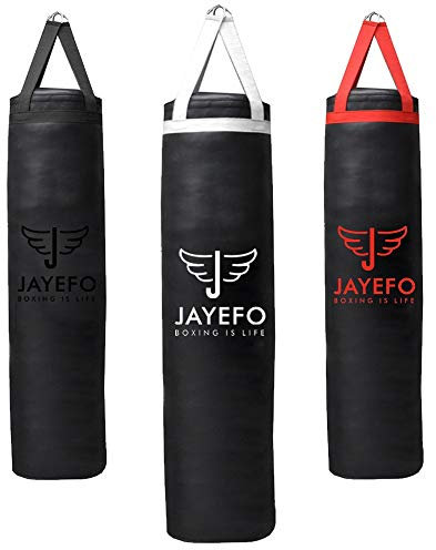 Jayefo Saco de Boxeo para Entrenamiento de Boxeo, Saco de Boxeo Colgante para Boxeo, Karate, Muay Thai, Kickboxing, MMA, Soporte de Saco de Boxeo para Entrenamiento en casa y Gimnasio, Saco Pesado de