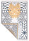 Fashion4Home Teppich Läufer - Tepiche für Wohnzimmer, Schlafzimmer, Küche, Kinderzimmer, Badezimmer - Boho Kelim - Läufer Flur, Orient-Blau-Gold, Größe: 160x230 cm