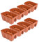Lot de 8 pots de fleurs suspendus - 39,5 x 28,5 x 20,5 cm - En terre cuite