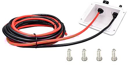Dachdurchführung Solar, Doppel Kabeldurchführung mit 6mm² 3m UV-beständige Verlängerungskabel, IP68 Wasserdichtes PV Solarstecker, für Wohnmobile/Caravan/Boote/Camper(weiße, 3meter Kabel)