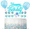 Creaher Tortendeko Blau 17 Stück, Happy Birthday Cake Topper Kuchendeko Sterne Herz Cupcake Tortenstecker für Geburtstag Dekoration Mädchen Junge