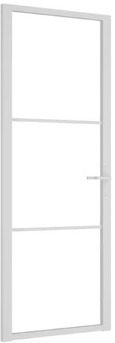 vidaXL Puerta Interior Corredera Entrada Corrediza Deslizante Cuarto de Baño Sala de Estar Salón Habitación Vidrio ESG y Aluminio Blanco