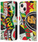 Head Case Designs Rasta Sticker Happy - New Leather Wallet Case Compatible With Apple iPhone 13 Mini