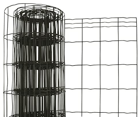 Schweißgitter aus PVC-beschichtetem, verzinktem Draht | 100mm x 50mm | 0,60m | 10m Rolle |3 Farben (Anthrazit)