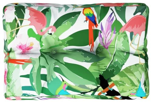 vidaXL Palettenkissen, Kissen für Gartenmöbel Hocker Sofa, Wasserabweisendes Sofakissen, Sitzkissen Palettenpolster, Mehrfarbig Stoff