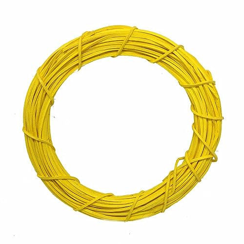 SHTGOI 2 Stück Weidenkranz Ø 25 cm Klein Naturkranz Weidenring Handgeflochtene Rattan-Ringe Rund Holzkranz Türkranz aus Rattan für Weihnachten Handwerk Haustür Wandbehang Partydekoration Gelb