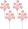 Donfulily 4Pcs Candy Cane Curly Picks Red and White Christmas Tree Decoration Lollipop Shape Stems Xmas Tree Vase Filler Ornaments Centerpieces Holiday Home Decor (Red and White)