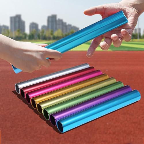 JOSBY Staffelstab, 8-teiliger Leichtathletik-Staffelstab aus Aluminiumlegierung, Sport-Staffelstab, Leichtathletik-Sprint-Match-Stab, für Studenten, Büro, Club, Outdoor-Feld-Rennwerkzeuge