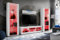 Komodee Wohnwand Wohnzimmerset Tivoli Grande, Weiß/Weiß, Breite 250cm x Höhe 159cm x Tiefe 35cm, LED RGB, für Wohnzimmer, Schlafzimmer