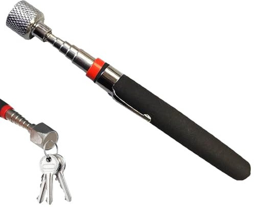 Herramienta Recogedor Magnético,Pluma Telescópica con Punta de Imán,Recogedor Magnético Telescópico,Recogida Magnética,Herramientas de Recogida Iman Flexible,Recogedor Magnético Para Recoger Piezas