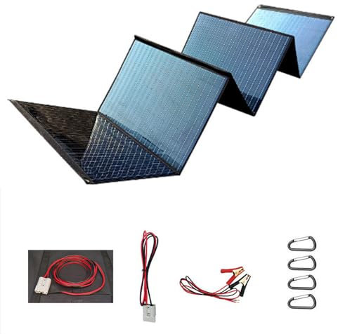 FANYING Chargeur de Panneau Solaire Portable 400 W, Panneau Solaire Pliable étanche, adapté aux Ordinateurs Portables, téléphones Portables, générateur Solaire, Batterie de Voiture 12 V,400W