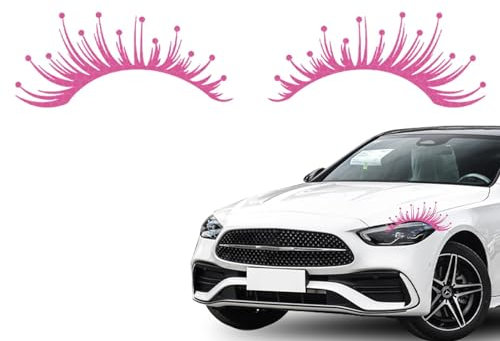 Augenbrauen-Aufkleber für Auto, reflektierende Augenbrauen, künstliche Wimpern, Auto-Scheinwerfer, Augenbrauen-Dekoration, Auto-Scheinwerfer, Augenbrauen-Wimpern-Aufkleber, Auto