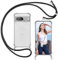 ISOI - Coque avec Cordon Compatible avec Google Pixel 7, Collier Réglable Téléphone Portable Lanyard Case, Ètuis à Bandoulière Transparente en Silicone TPU Souple avec Airbag Antichoc- Noir